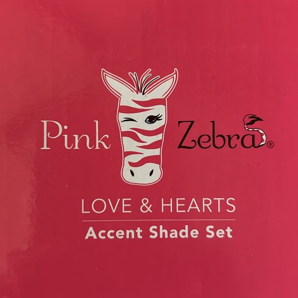 Pink Zebra Love & Hearts Accent Shade Candleglow Elegant Bling lot of 3 shades - Picture 4 of 4